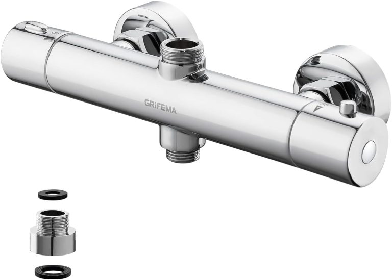 GRIFEMA G17005, Robinet Thermostatique Universal, Double Sorties, Mitigeur Colonne de Douche Chromé