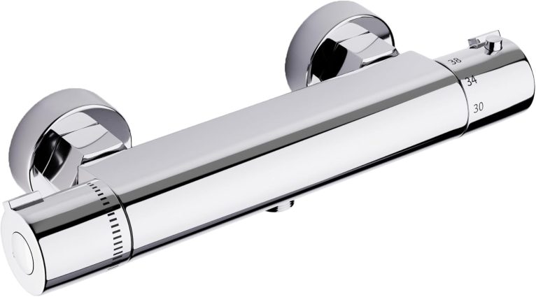 MORADO Mitigeur Thermostatique, Robinet Baignoire avec Contrôle de Température Constant, Laiton Finition Chrome