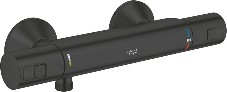 GROHE Precision Start Mitigeur Thermostatique de Douche Apparent, Noir Mat, 345942430